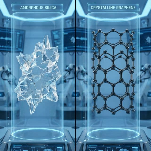 Comparison of Silica vs Graphene Molecular Structure